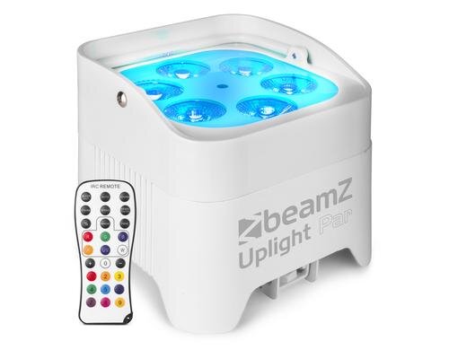 BeamZ BBP96SW Uplight Par 6x 12W, 6in1, Akku-Betrieb, Weiss