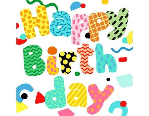 B+C Servietten Birthday Fun 33x33 cm, 20 Stück