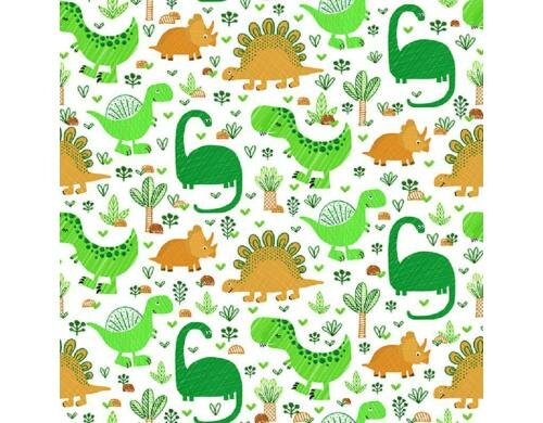 B+C Servietten Funny Dinos 33x33 cm, 20 Stück