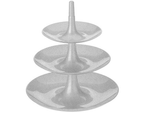 Koziol Etagere BABELL L organic grau Kunststoff, Grösse 31.4x31.4x34cm