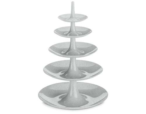 Koziol Etagere BABELL BIG organic grau Kunststoff, Grösse 38x38x53cm