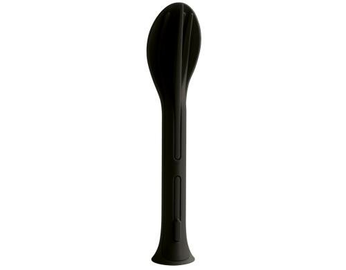 Koziol Besteckset KliKK Pocket schwarz je 1x Messer, Löffel, Gabel