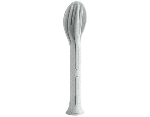 Koziol Besteckset KliKK Pocket organic grau je 1x Messer, Löffel, Gabel
