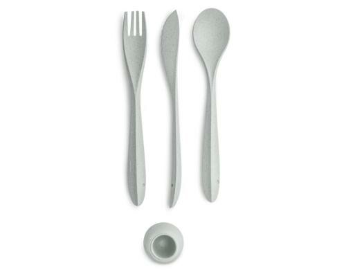 Koziol Besteckset Tulip organic grau je 1x Messer, Löffel, Gabel