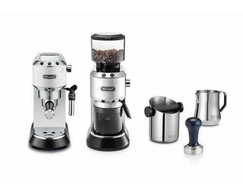 DeLonghi Siebträger Dedica weiss KIT 15 bar Dampfdruck