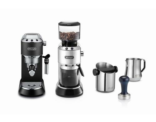 DeLonghi Siebträger Dedica schwarz KIT 15 bar Dampfdruck