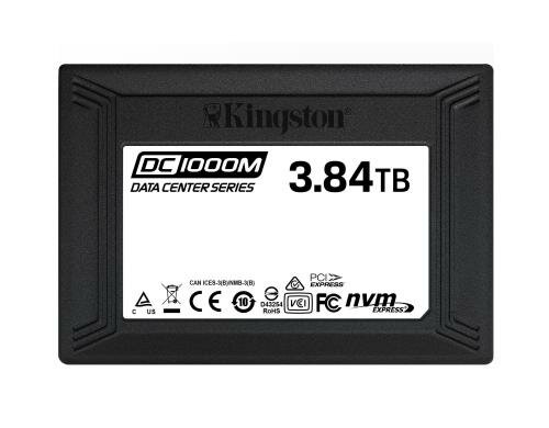 SSD Kingston Enterp. DC1000M, 3840GB, 2.5 U.2 NVMe PCIe Gen 3.0,les. 3100,schr. 2700