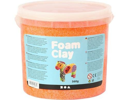 Creativ Company Foam Clay Grosspackung 560 g, neonorange
