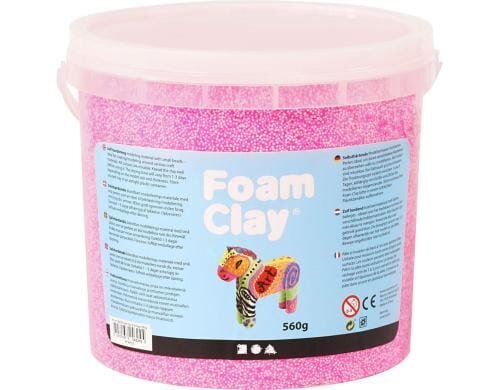 Creativ Company Foam Clay Grosspackung 560 g, neonpink