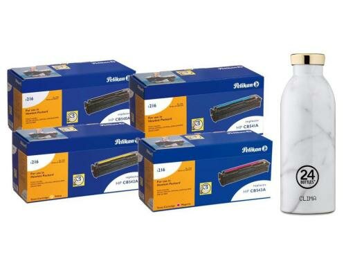 Pelikan Toner zu HP CB540A-CB543A Kit Gratis 24Bottles Thermosflasche