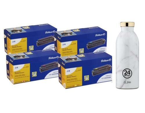 Pelikan Toner zu HP CC530A-CC533A Kit Gratis 24Bottles Thermosflasche