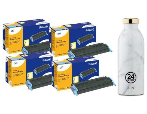 Pelikan Toner zu HP Q6000A-Q6003A Kit Gratis 24Bottles Thermosflasche
