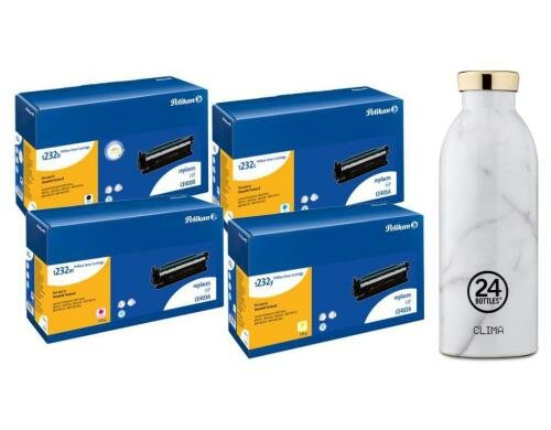 Pelikan Toner zu HP CE400X-CE403A Kit Gratis 24Bottles Thermosflasche