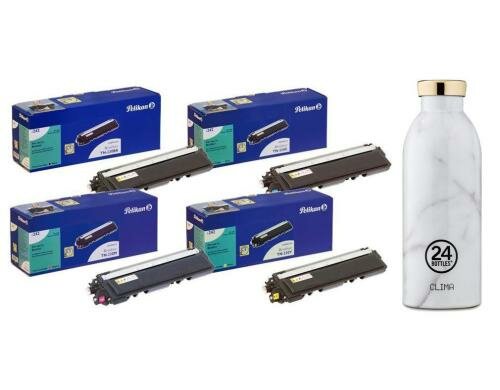 Pelikan Toner Brother TN-230BK/C/M/Y Gratis 24Bottles Thermosflasche