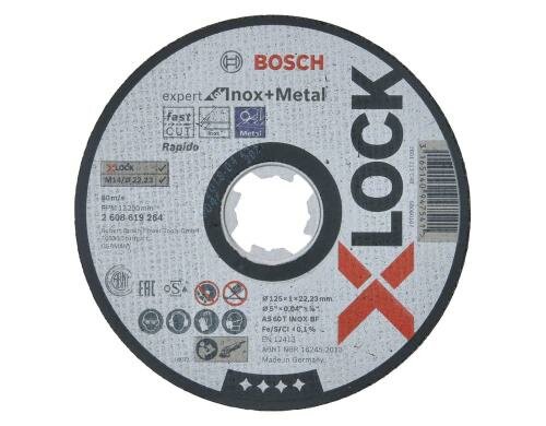 BOSCH X-LOCK Trennscheibe Expert 125 mm Metal & Inox, 25 Stück