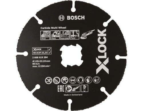 BOSCH X-LOCK Trennscheibe Carbide 125 mm Multi Wheel