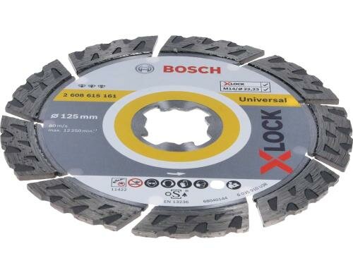 BOSCH X-LOCK Diamanttrennscheibe 125 mm Best for Universal