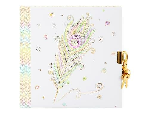 Goldbuch Tagebuch Flora Feather Grösse: 16.5x16.5, 96 Seiten