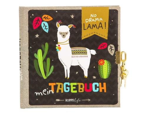 Goldbuch Tagebuch Happylife Lama Grösse: 16.5x16.5, 96 Seiten