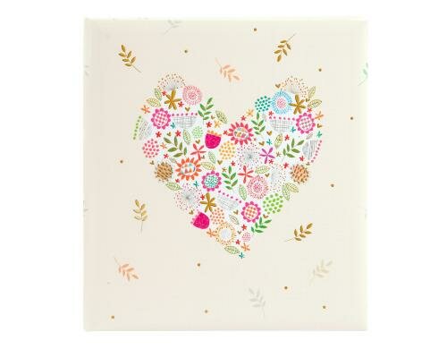 Goldbuch Gästebuch Flowers Heart 25x23.5cm, 176 Seiten, mit Lesezeichen