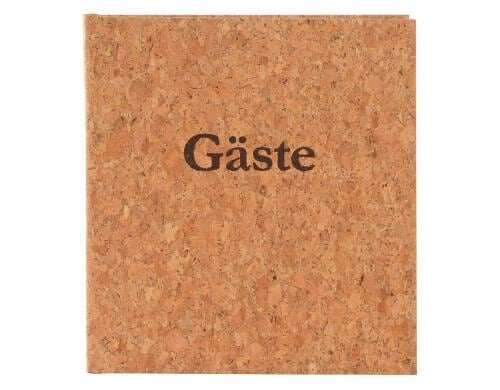 Goldbuch Gästebuch Kork 25x23cm, 176 Seiten, mit Lesezeichen