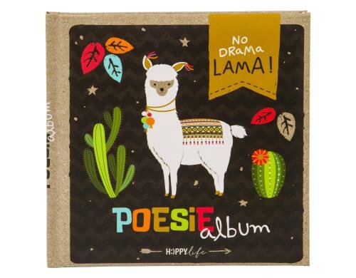 Goldbuch Poesiealbum Happylife Lama 1 Stück, Grösse: 16.5x16.5cm, 96 Blatt