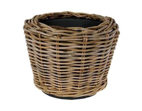 Jaco Drypot Rattankorb mit Plastikeinsatz rund, D: 32cm,  H: 23cm