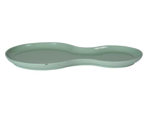 Nudge Servierplatte 28x16cm Kale Green 1 Stück, 28x16cm, eingefärbtes Porzellan