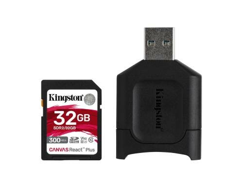 Canvas React Plus SDHC Card 32GB UHS-II U3,les.300MB/s,schr.260MB/s,+Reader