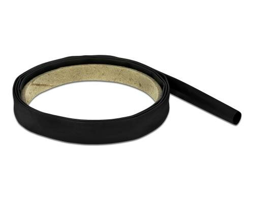 Delock Schrumpfschlauch, 1mx6mm schwarz, Schrumpfungsrate 4:1