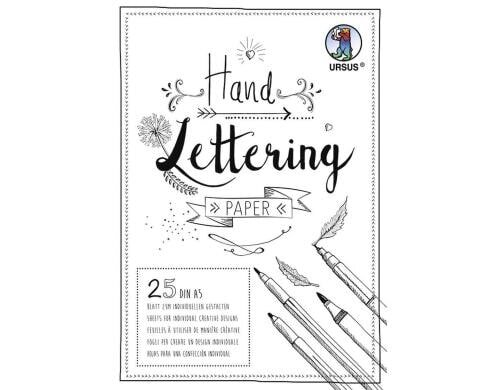 URSUS Handlettering Paper A5 25 Blatt, 200g, weiss