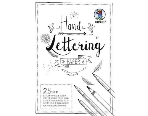 URSUS Handlettering Paper A4 25 Blatt, 200g, weiss