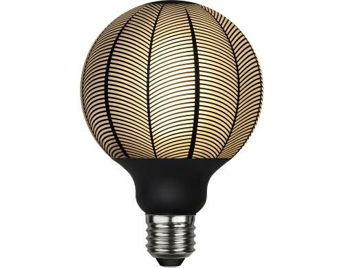 Star Trading LED G95 Graphic E27, 130lm, 4W, 2700K, dimmbar