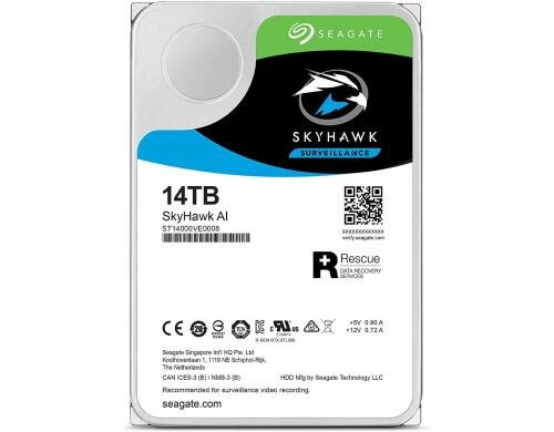 Seagate SkyHawk AI 14TB 256MB Cache, 24x7, SATA 6GB/s