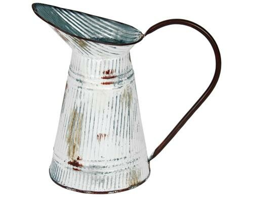 Originals Krug Weiss aus Metall 27 x 14 x 25 cm