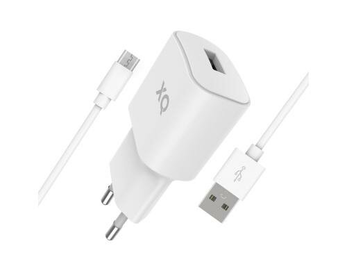 Xqisit Lagegerät single weiss Micro-USB 2,4A