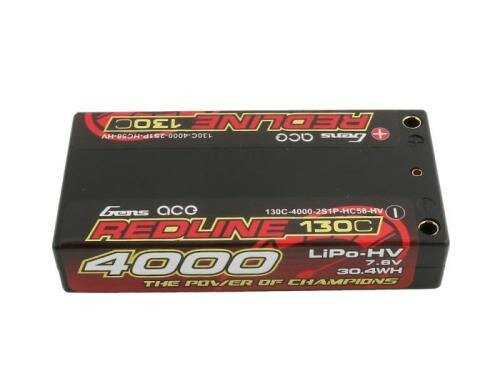 Gens LiHV-Akku 7.6V 4000mAh 130C 2S1P HC58 93x47x18 mm 147g 4mm Gold