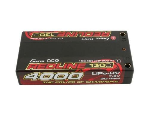 Gens LiHV-Akku 7.6V 4000mAh 130C 2S1P HC61 96x47x16 mm 301g 4mm Gold