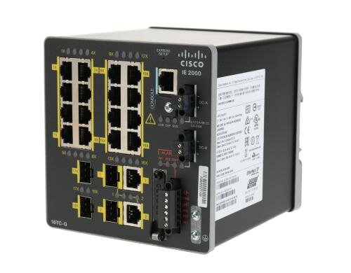 CiscoIE-2000-16TC-G-N:16x Industrie Switch 16x 10/100 Mbps, 2 Kombi SFP+
