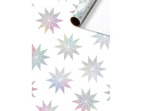 Stewo Geschenkpapier Manzana Grösse 70cm x 1.5m, weiss/silber, 76 gsm