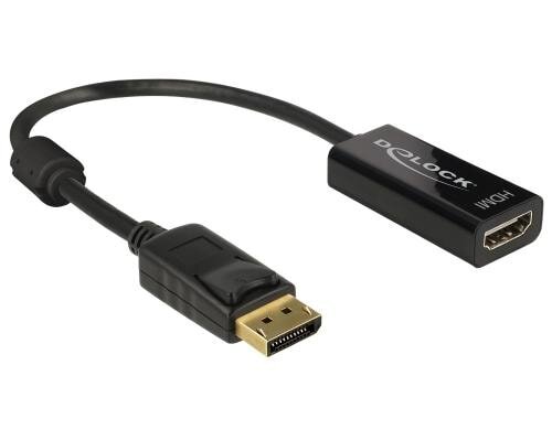 Monitoradapter DP zu HDMI, passiv,4K DP Stecker zu HDMI Buchse , 20cm, schwarz