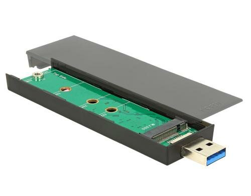 Delock M.2 SATA SSD zu USB.3.1 TypC Gehäuse ESD Schutz bis 2 kV, Typ 2