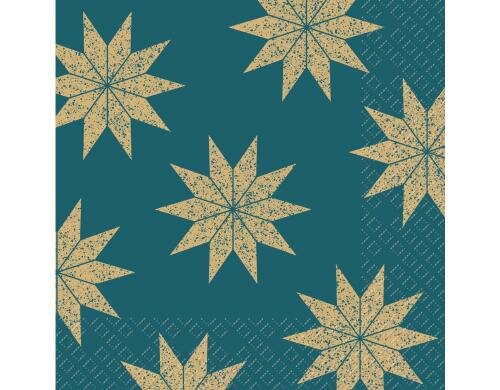 Stewo Servietten Manzana Petrol 20 Stück, Grösse 33x33cm