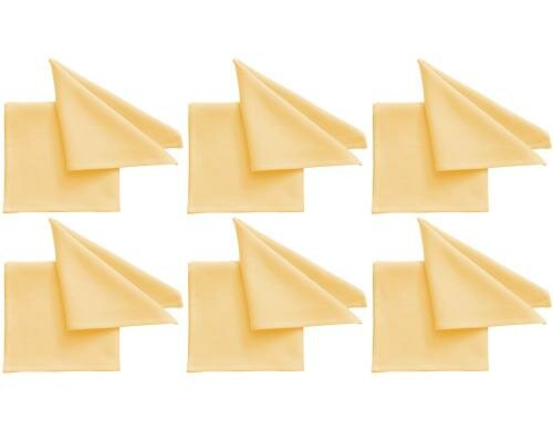 Pichler Servietten One 40x40 cm Vanille 6er Set, Farbe Vanille, 100 % Baumwolle