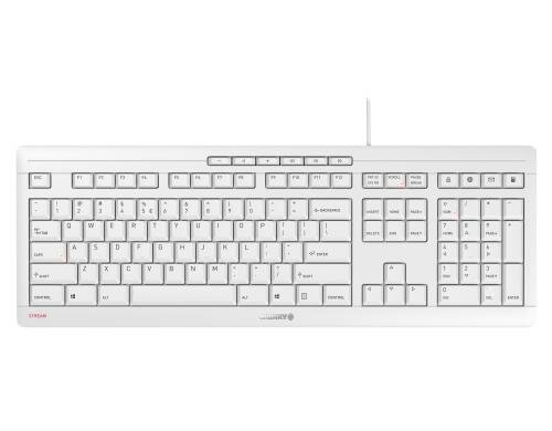 Cherry STREAM hellgrau US Layout mit € USB