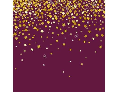 B+C Weihnachtsservietten Sternenzauber Grösse 33x33cm, 20 Stück, 3-lagig
