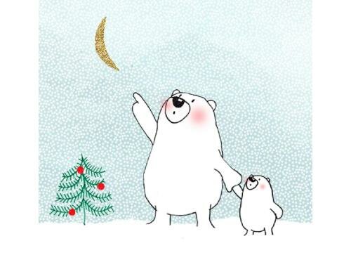 B+C Weihnachtsservietten Papa Bear Grösse 33x33cm, 20 Stück, 3-lagig