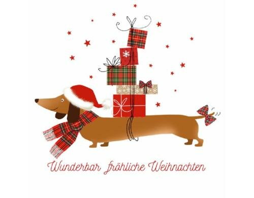 B+C Weihnachtsservietten Glen McDackel Grösse 33x33cm, 20 Stück, 3-lagig