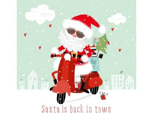 B+C Weihnachtsservietten Santa is back Grösse 33x33cm, 20 Stück, 3-lagig