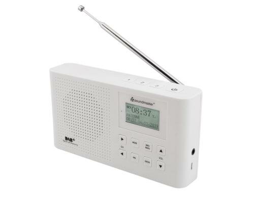 Soundmaster DAB160WE, weiss DAB+/UKW Digitalradio, Li-Io-Akku